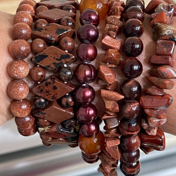 Mystery Bracelet 1lb Lot - Beaded, Cuff, Bangle, Stone, Glass, Metal, Wood - Picture 16 of 16